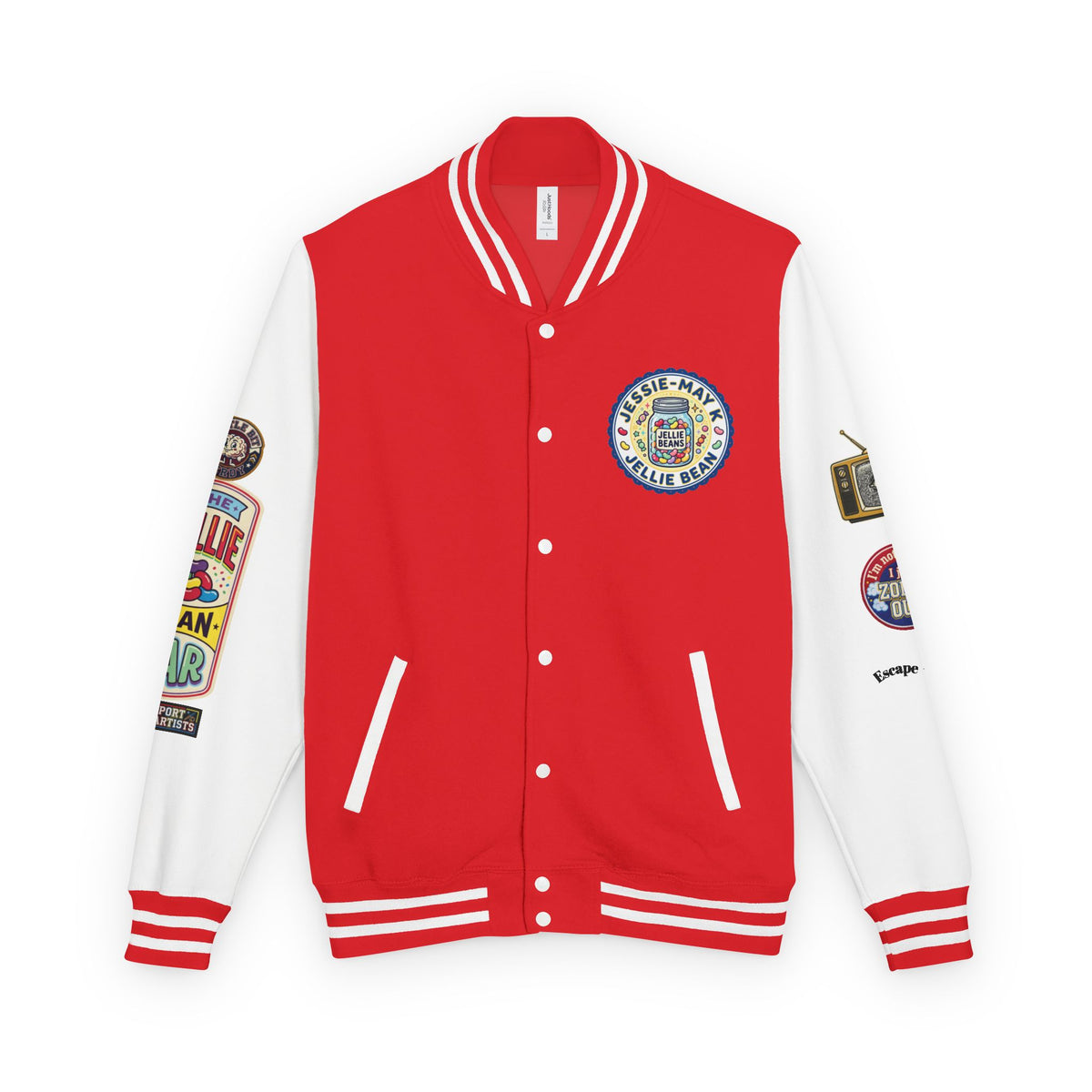 Jellie Bean—Retro Patch Letterman Jacket