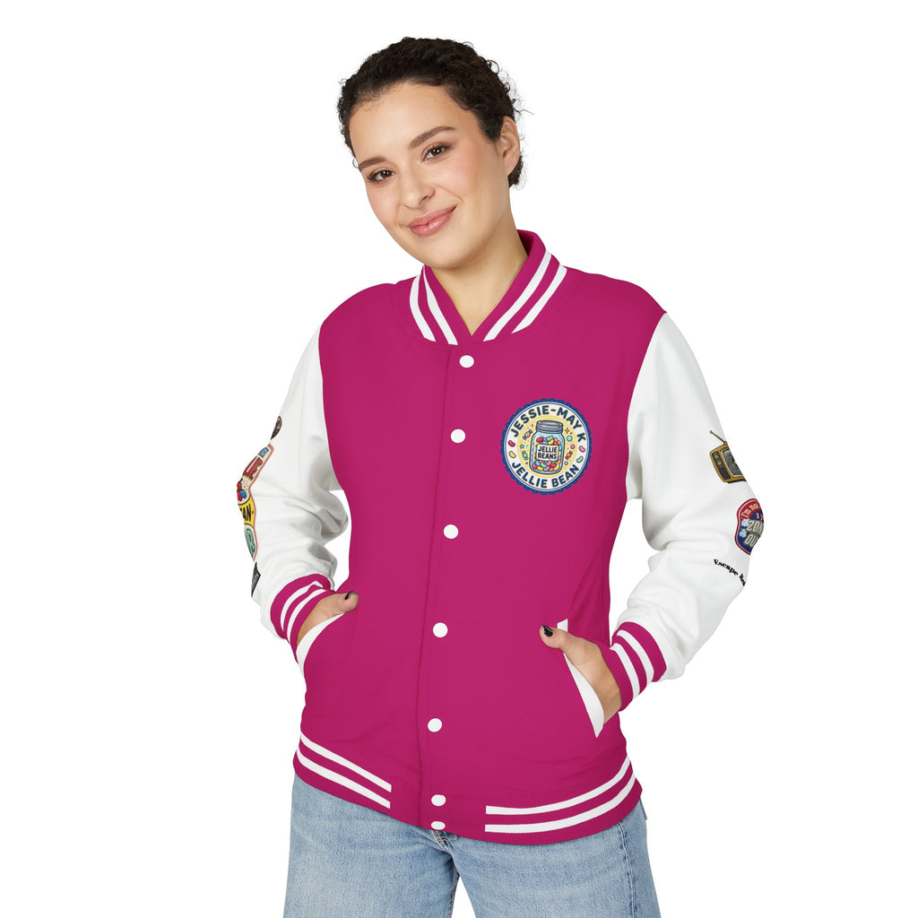 Jellie Bean—Retro Patch Letterman Jacket