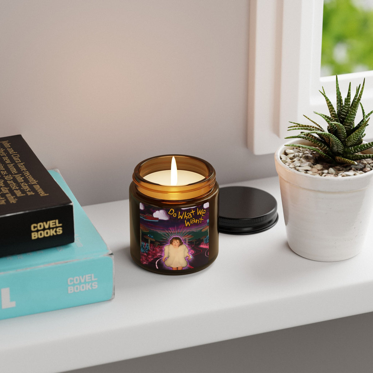 Copy of Soy Candle — "Do What We Want" Amber Jar (Scented, Multi-Size)