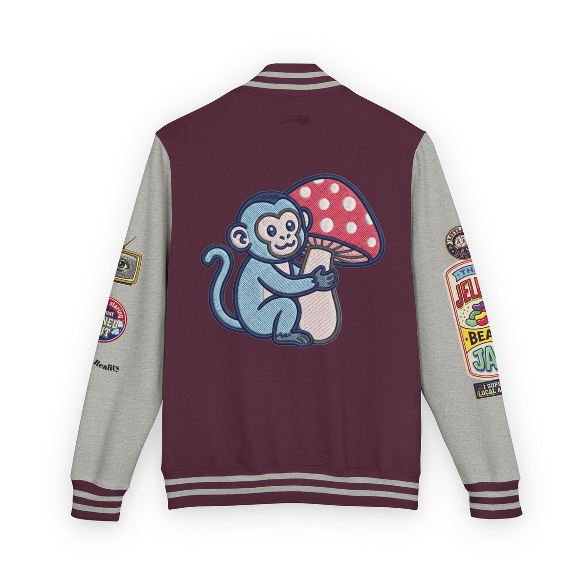 Jellie Bean—Retro Patch Letterman Jacket