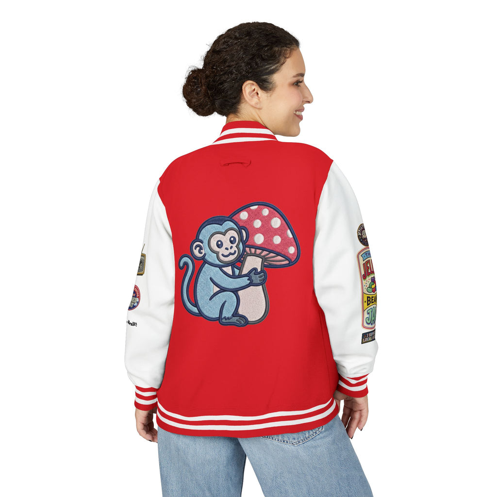 Jellie Bean—Retro Patch Letterman Jacket