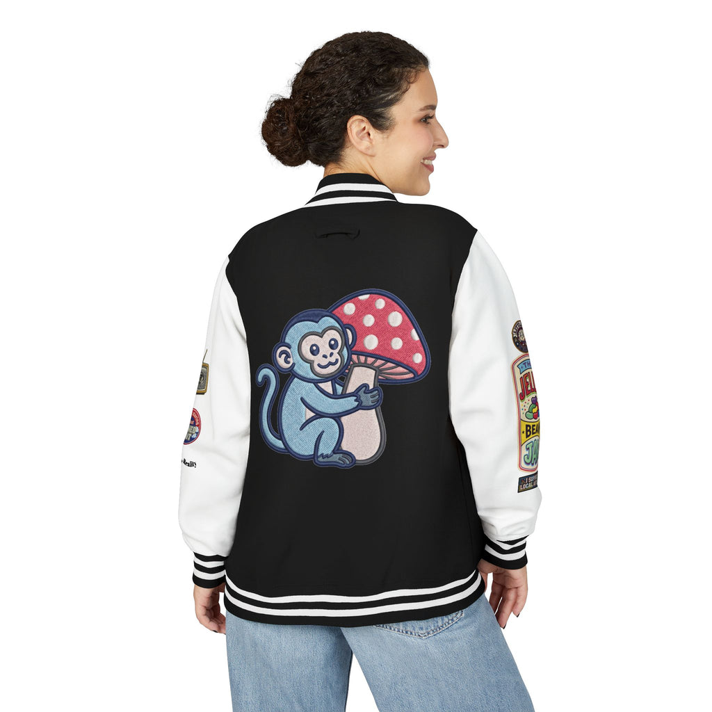Jellie Bean—Retro Patch Letterman Jacket
