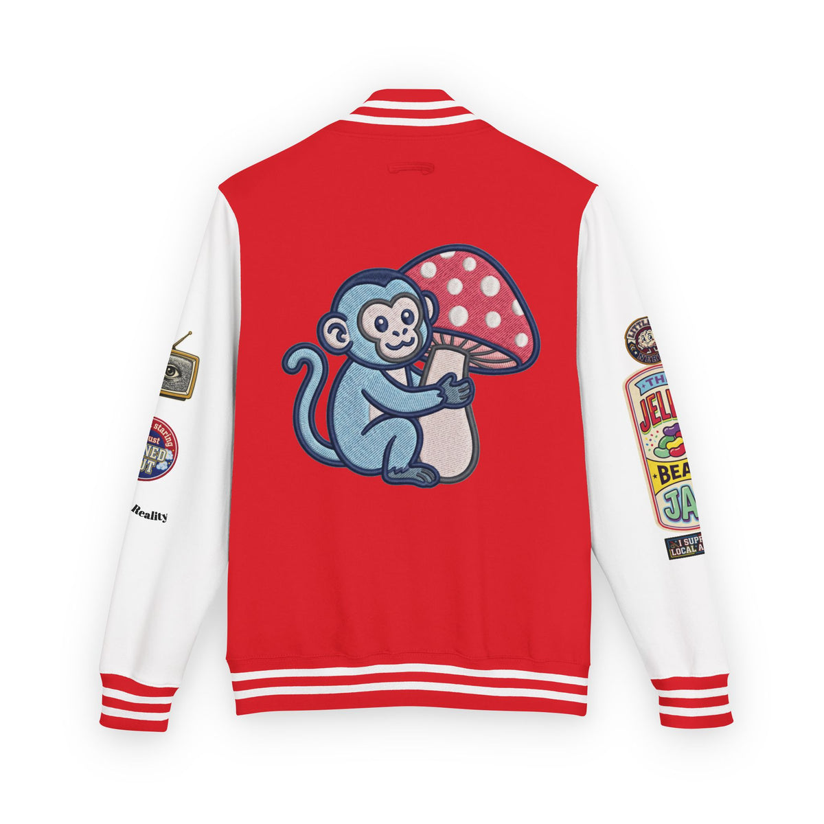 Jellie Bean—Retro Patch Letterman Jacket