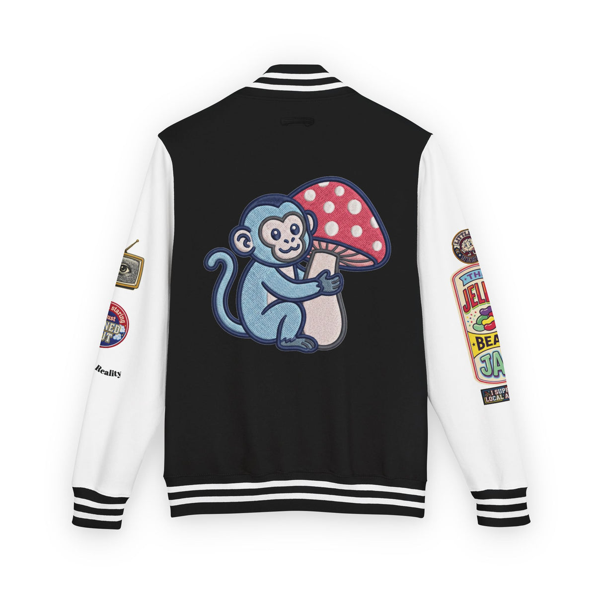 Jellie Bean—Retro Patch Letterman Jacket