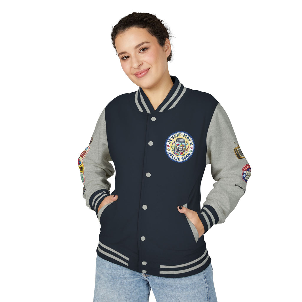 Jellie Bean—Retro Patch Letterman Jacket