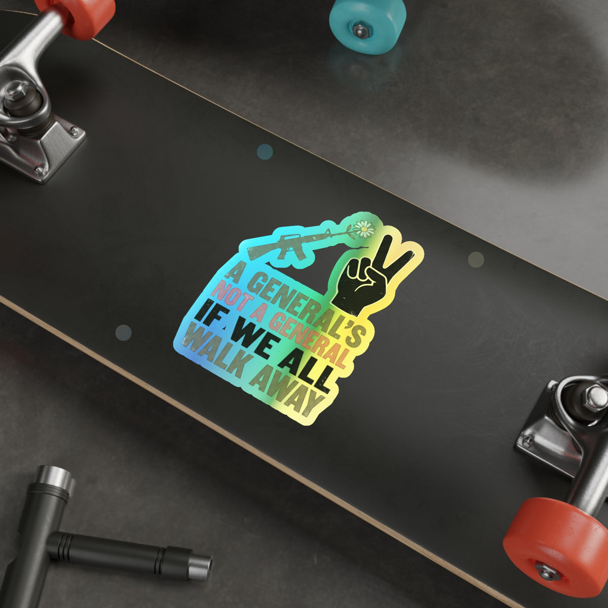 Shootin Daisies—Holographic Sticker