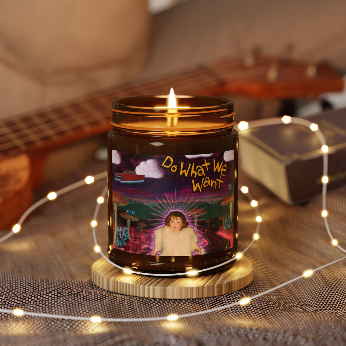 Copy of Soy Candle — "Do What We Want" Amber Jar (Scented, Multi-Size)