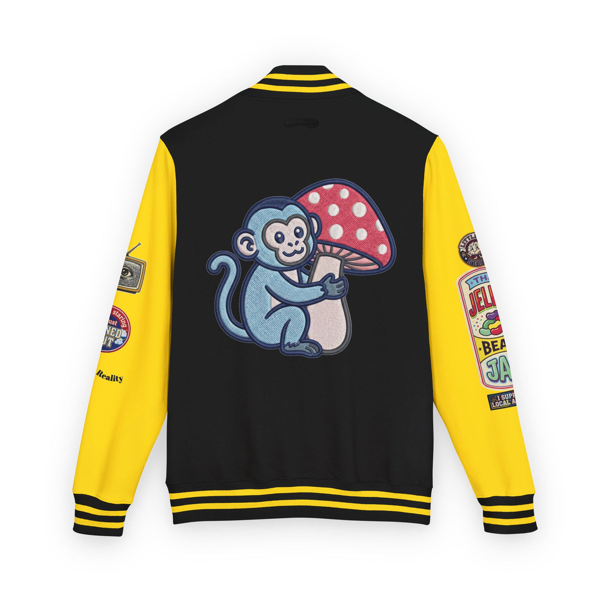 Jellie Bean—Retro Patch Letterman Jacket