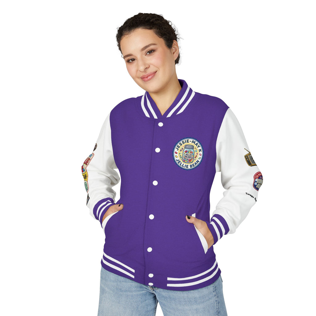 Jellie Bean—Retro Patch Letterman Jacket