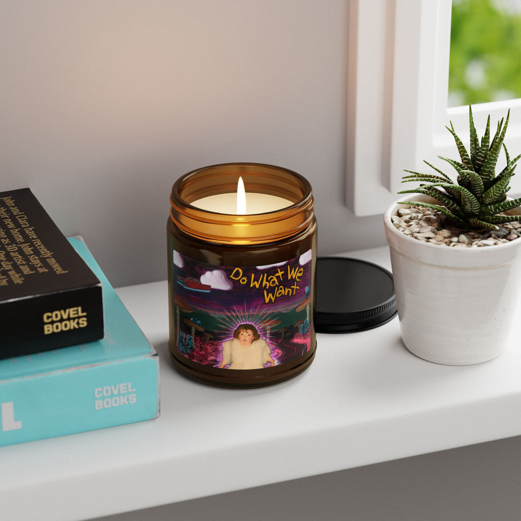 Copy of Soy Candle — "Do What We Want" Amber Jar (Scented, Multi-Size)