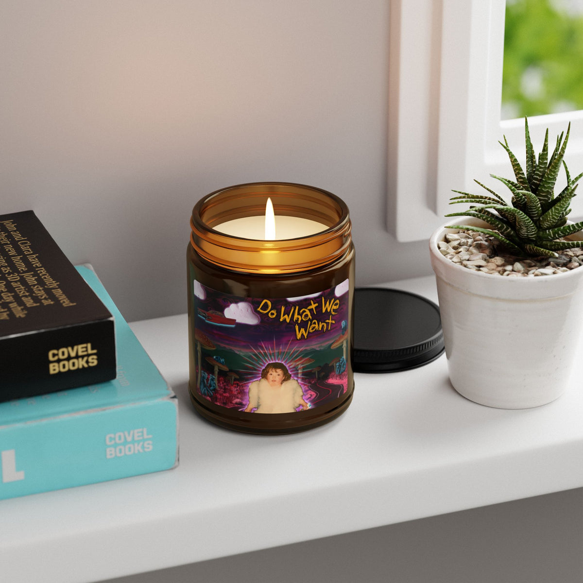 Copy of Soy Candle — "Do What We Want" Amber Jar (Scented, Multi-Size)