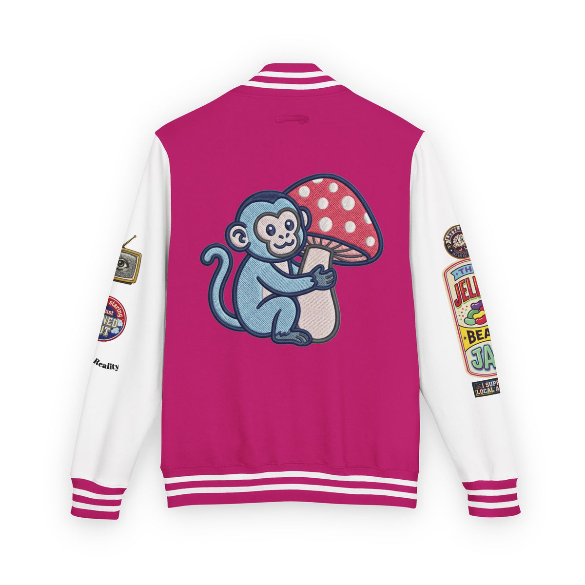 Jellie Bean—Retro Patch Letterman Jacket