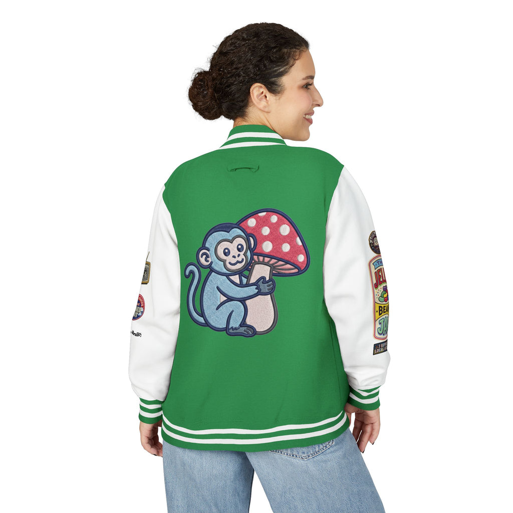 Jellie Bean—Retro Patch Letterman Jacket