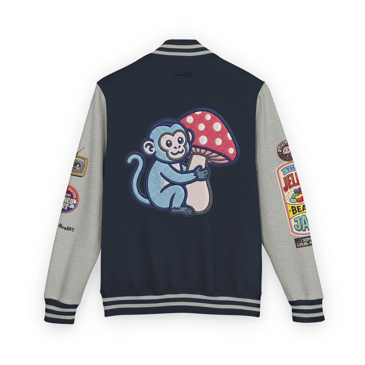 Jellie Bean—Retro Patch Letterman Jacket